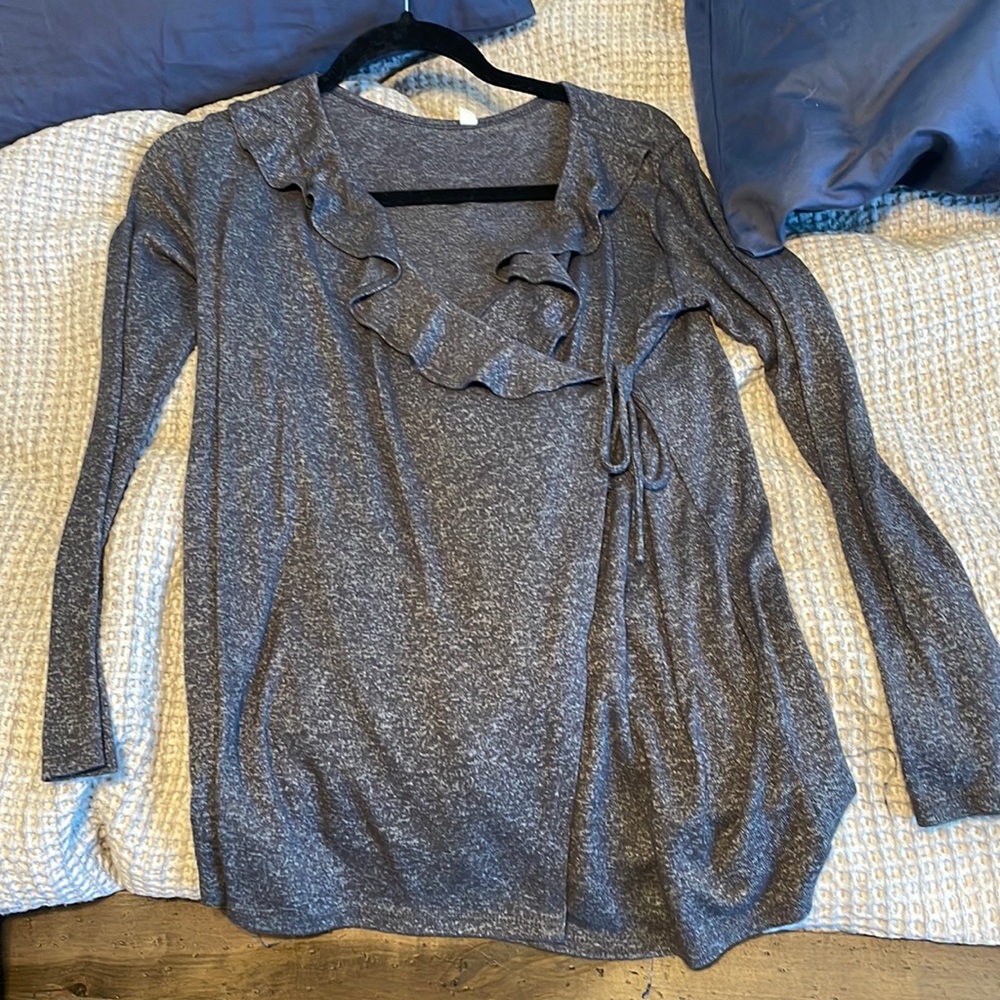 Pink blush gray nursing shirt.